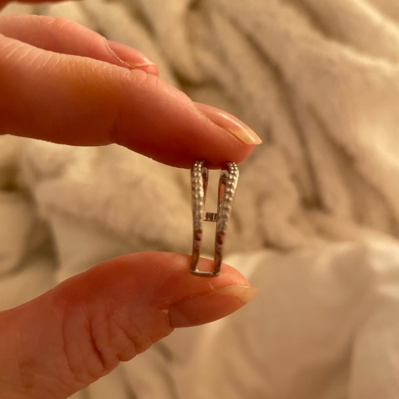 10k white gold ring wrap or jacket .25tcw - Picture 2 of 3